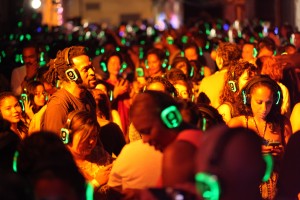 Silent headphone party